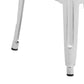 Kai Commercial Grade 30" High Backless Distressed White Metal Indoor-Outdoor Barstool
